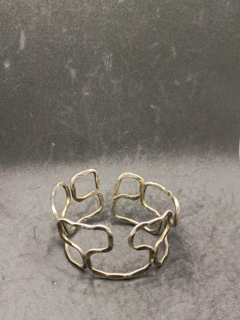 Silver-Tone Openwork Cuff Bracelet